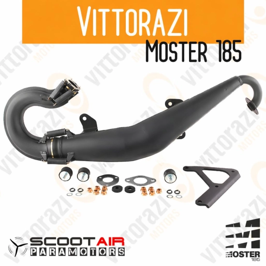 Wydech czarny z płytą (bez tłumika) | Vittorazi Moster 185 MY20 – MY25